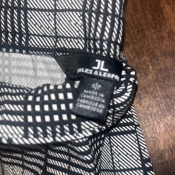 NWOT Jules and Leopold Black and White Plaid Dress Pants form fitting Size S - Picture 4 of 4